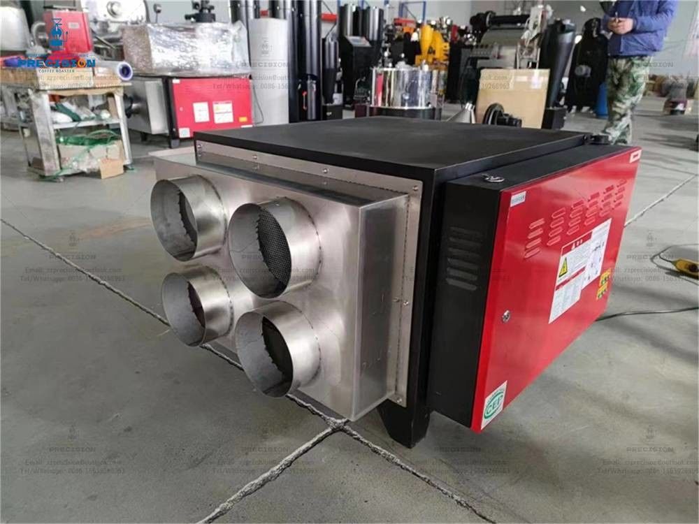 Indoor Coffee Roaster Smoke Filter Machine tahan karat Daya tahan