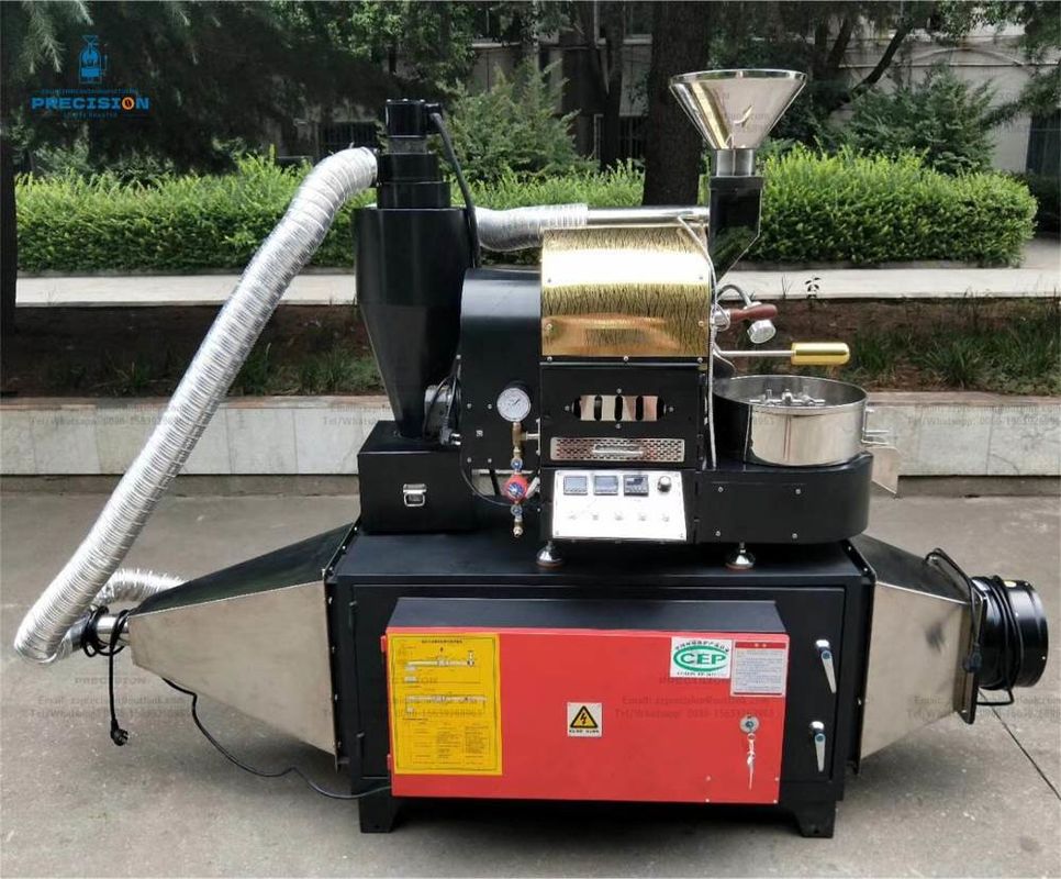 Precision 1kg Electric Coffee Roaster Drum Stainless Steel Untuk digunakan di toko