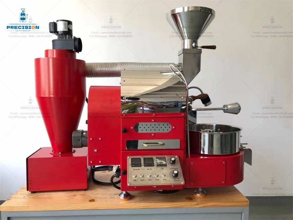 Programmable 1kg Coffee Roaster Warna Merah Waktu Panggang 12-15 Menit