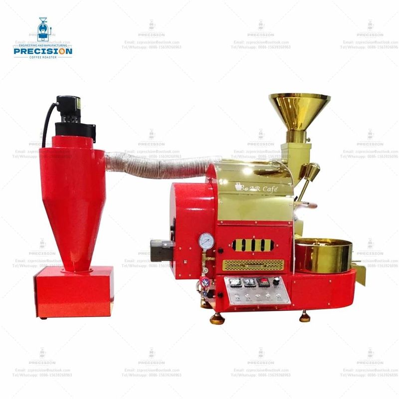 Precision 1kg Electric Coffee Roaster Drum Stainless Steel Untuk digunakan di toko
