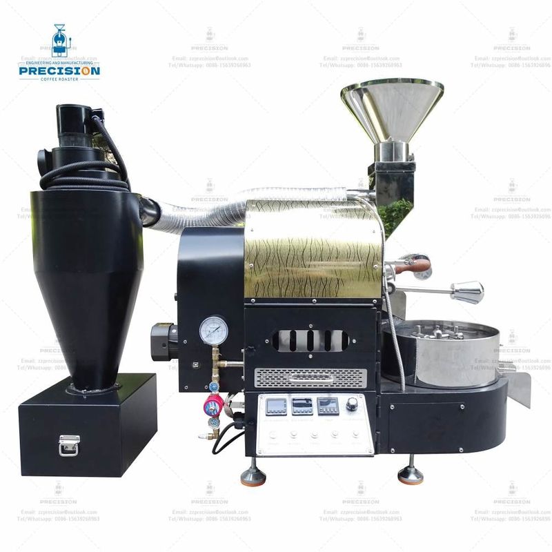 Cast Iron Coffee Roaster 10kg 12kg 15kg Besar Drum Stainless Steel Komersial Industri Coffee Roaster Mesin