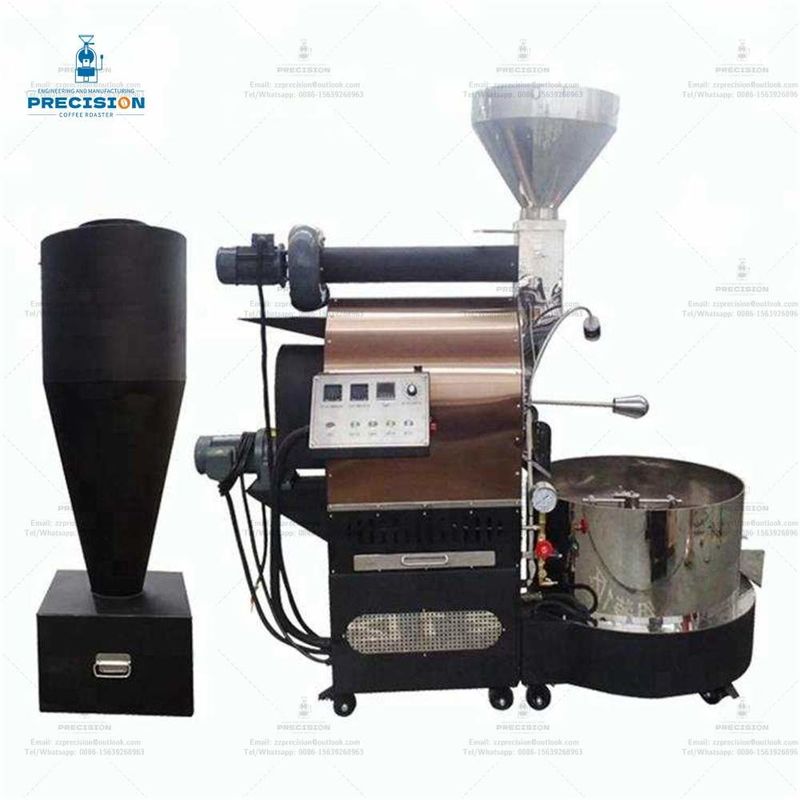 Komersial 3kg Kopi Roaster Stainless Steel Drum Jenis Listrik / Gas