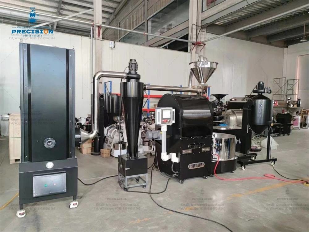 Grade Komersial Kopi Biji Roaster Metoda Panggang Udara Panas Sesuai Warna