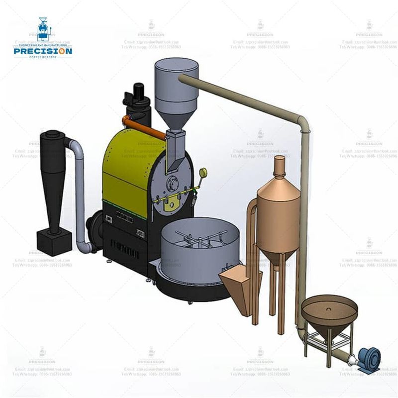 Mesin Penggorengan Kopi Industri Untuk Sistem Penggorengan Kopi Produksi Berskala Besar