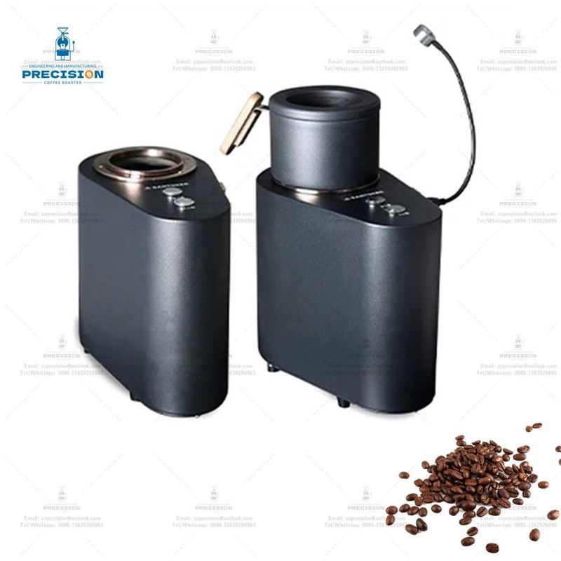 Pemasok Kopi yang Lebih Cerdas Dengan Airbox Dan Cangkir Pendingin 220V 2000W Pemasok Kopi Biji Rumah Hitam Putih