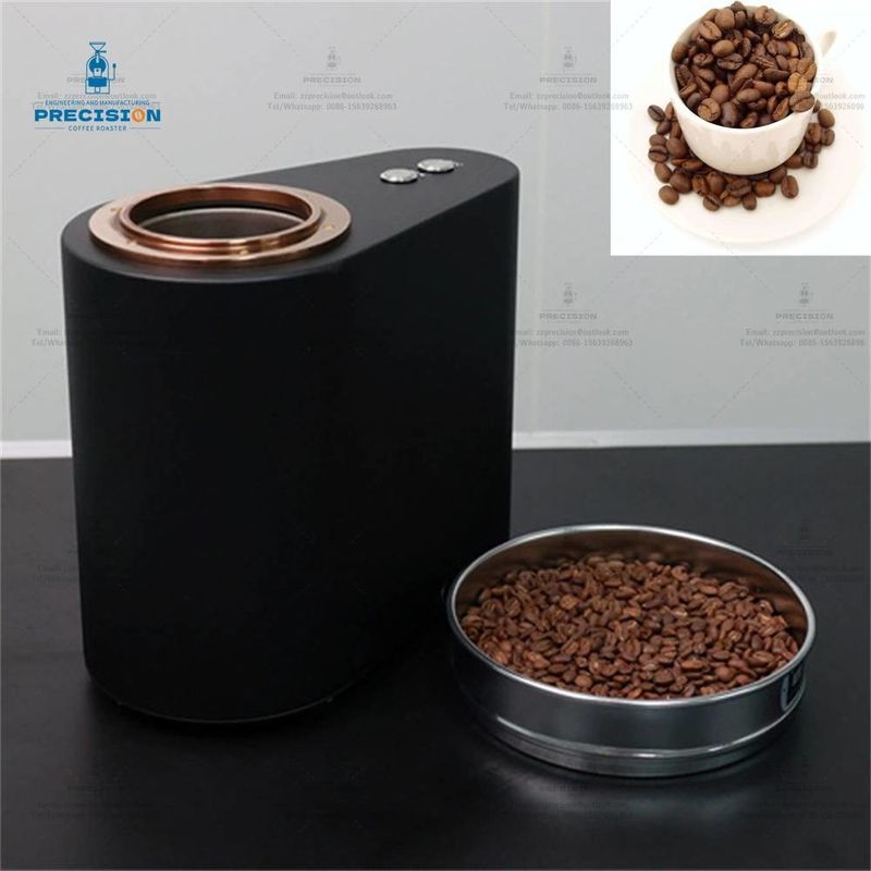 Kompak Rumah Kopi Roaster Dengan 200g Kapasitas 1900kcal Tenaga Api Dan Rose Gold Cooling Cup