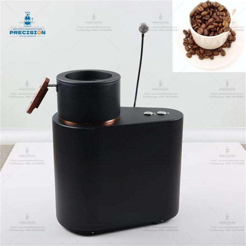Kompak Rumah Kopi Roaster Dengan 200g Kapasitas 1900kcal Tenaga Api Dan Rose Gold Cooling Cup