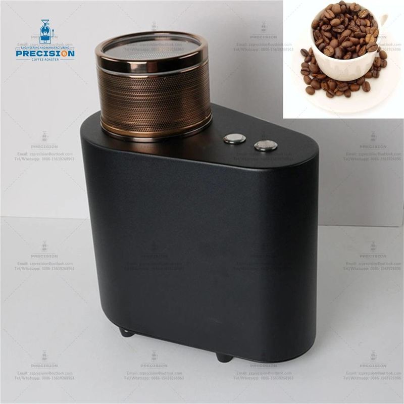 Kompak Rumah Kopi Roaster Dengan 200g Kapasitas 1900kcal Tenaga Api Dan Rose Gold Cooling Cup
