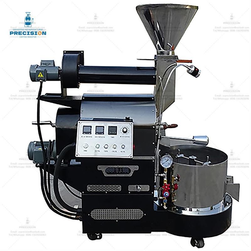 200w 3kg Coffee Roaster dengan tahan panas lapisan ganda 316 Food Grade stainless steel drum